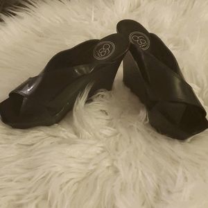 Black Jessica Simpson wedge Sandal 👡